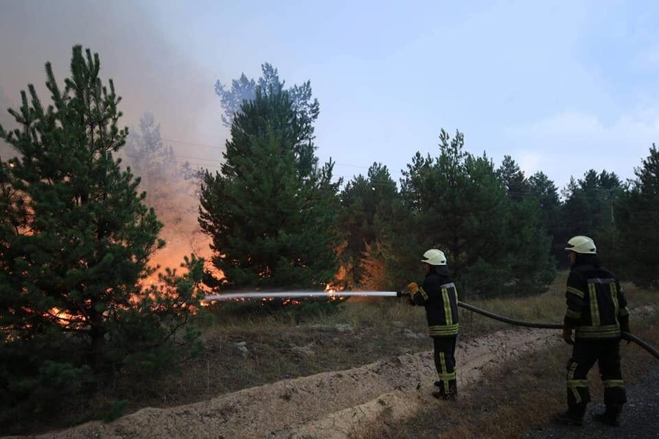 Під Києвом сталася масштабна пожежа на військовому полігоні (Фото)